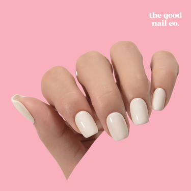 THE GOOD NAIL CO - Press-On Gel Nail Kit - SOLID WHITE - Short Square