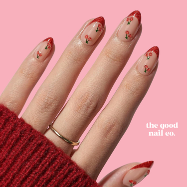 THE GOOD NAIL CO - Press-On Gel Nail Kit - FRENCH CHERRY - Short Almond