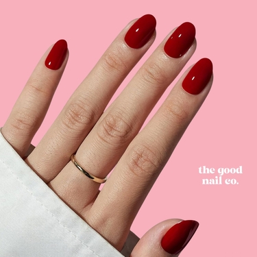 THE GOOD NAIL CO - Press-On Gel Nail Kit - RICH RUBY - Short Oval
