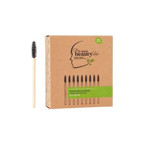 MY ECO BEAUTY KIT - Bamboo Disposable Mascara Wands - Large Tapered head 100pk