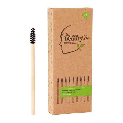 MY ECO BEAUTY KIT - Bamboo Disposable Mascara Wands - 'Mini' Tapered head 25pk