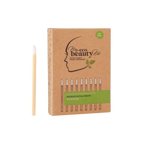 MY ECO BEAUTY KIT - Bamboo Disposable Lip Gloss Wands 50pk