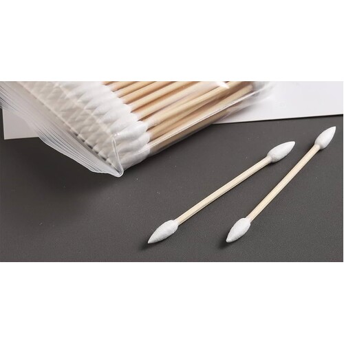 MY ECO BEAUTY KIT - Bamboo Disposable Dual ended POINTED Cotton Swabs 100pk