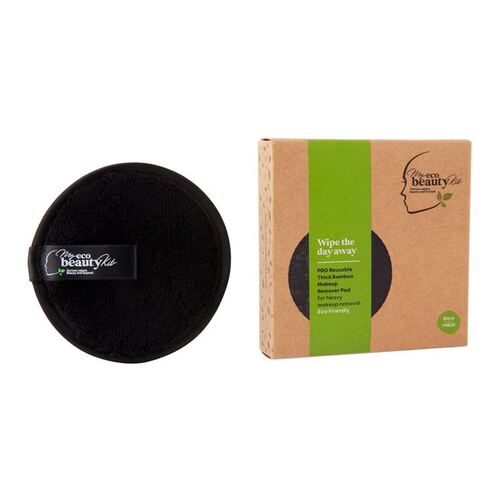 MY ECO BEAUTY KIT - 'PRO' RE-USABLE 'THICK BAMBOO'  MAKEUP REMOVER PAD - For 'Heavy Makeup Removal'  -  'BLACK 1pk'