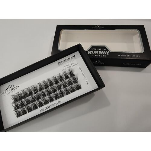 A - Limited Edition - Ultra Luxe 'RUNWAY' Individual Cluster Lashes - 'EXTRA LONG' 14mm