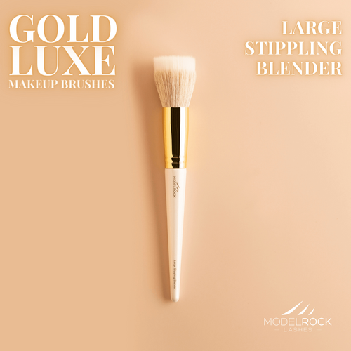 GOLD LUXE Makeup Brush - *Large Stippling Blender* GOLD LUXE Makeup Brush - *Large Stippling Blender*