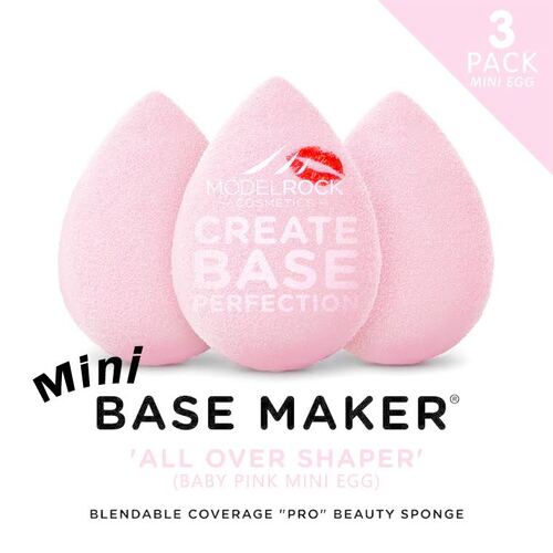PRO 3pk - Base Maker® Beauty Sponge - 'ALL OVER SHAPER' (Baby Pink Mini Egg)