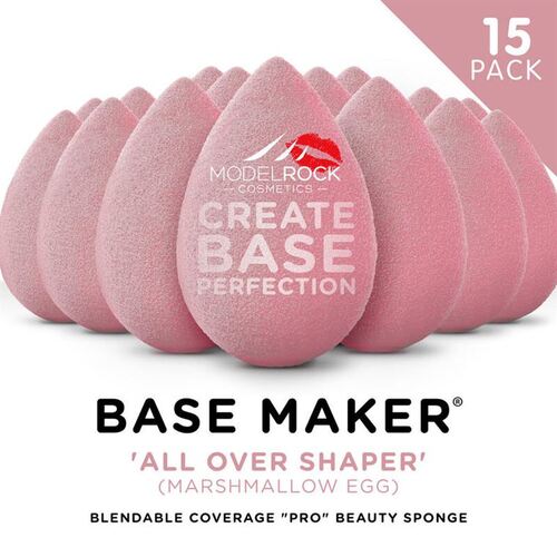 Base Maker® Beauty Sponge - 'ALL OVER SHAPER' (Marshmallow Pink Egg) - 15 BULK PACK 