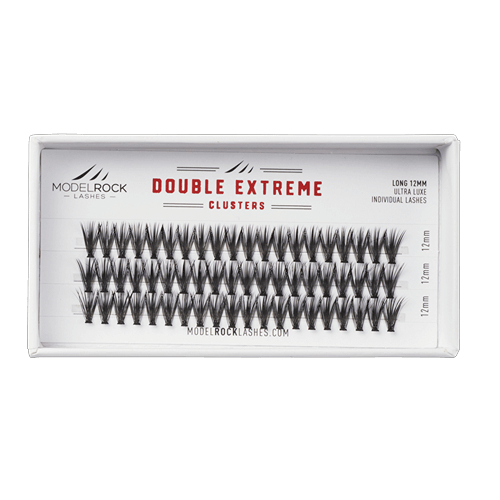 Ultra Luxe Individual Lashes - 'LONG' 12mm - *DOUBLE EXTREME* - 40 / Hairs - 60 Clusters / Pk