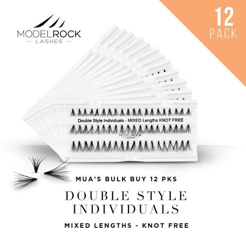 BULK BUY 12 PKS - Double Style Individuals *MIXED LENGTHS Knot Free*