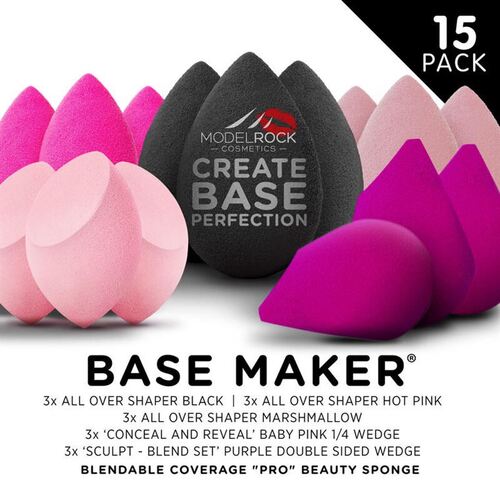 Base Maker® Beauty Sponge - MIXED Colors Pack - BULK 15pk