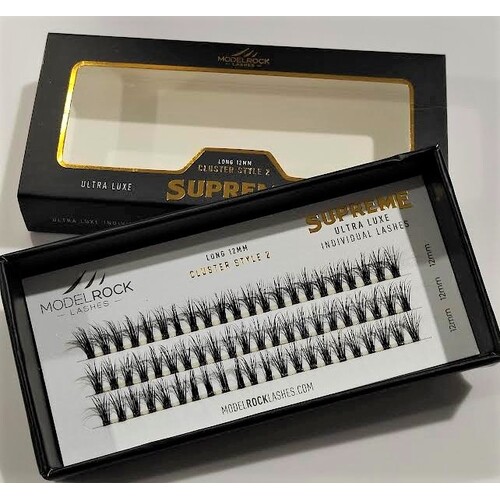 Ultra Luxe 'SUPREME' Individual Lashes - 'LONG' 12mm Cluster Style #2