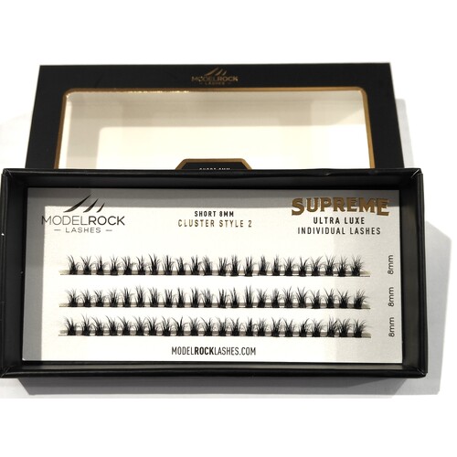 Ultra Luxe 'SUPREME' Individual Lashes - 'SHORT' 8mm Cluster Style #2