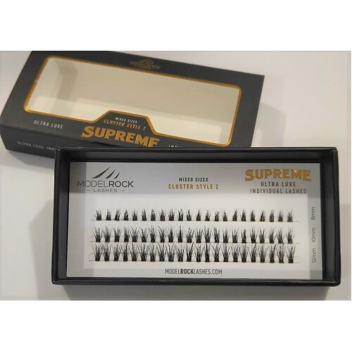 Ultra Luxe 'SUPREME' Individual Lashes - 'MIXED LENGTHS' 8mm-10mm-12mm Cluster Style #2