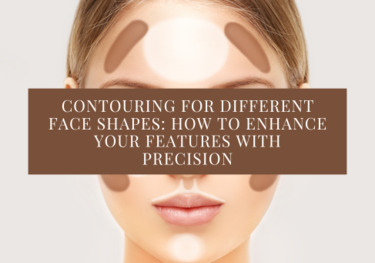 Contouring guide for a triangular face. Makeup applying rules